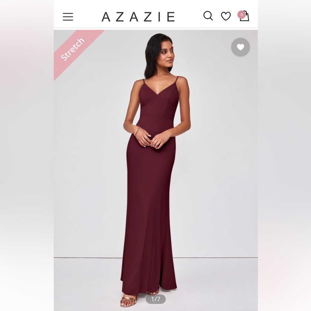 Azazie Cabernet Satara Bridesmaid Dress NWT